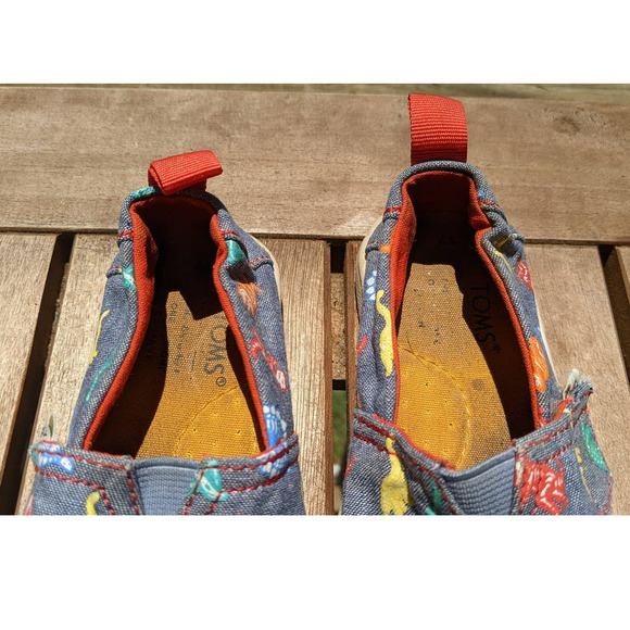 TOMS Dino Bones Baby kids size 7 - Picture 6 of 7